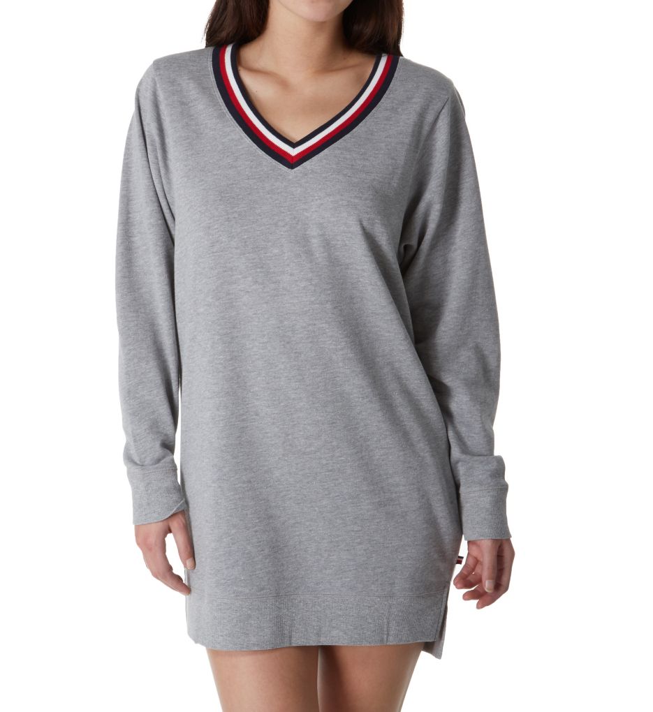 Hilfiger Crew Logo Stripe Oversized Lounger-fs