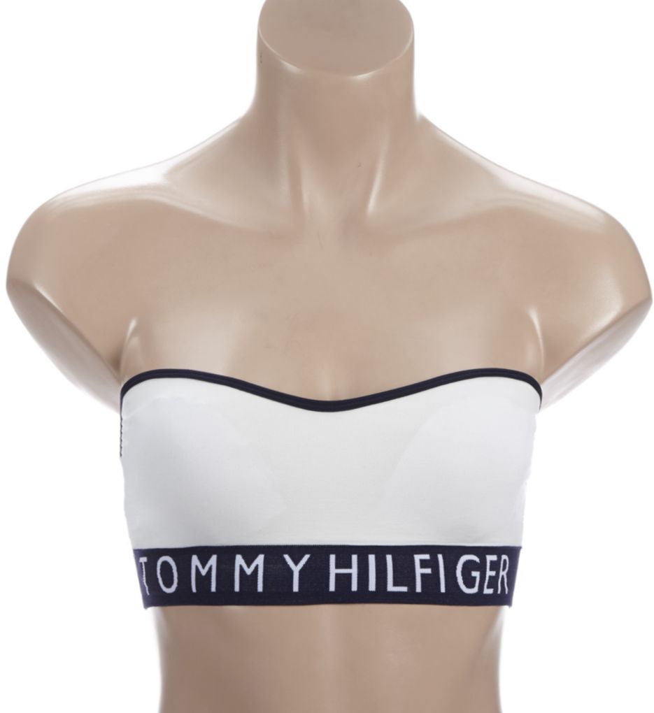 Seamless Logo Bandeau Bra with Removable Cookies-fs