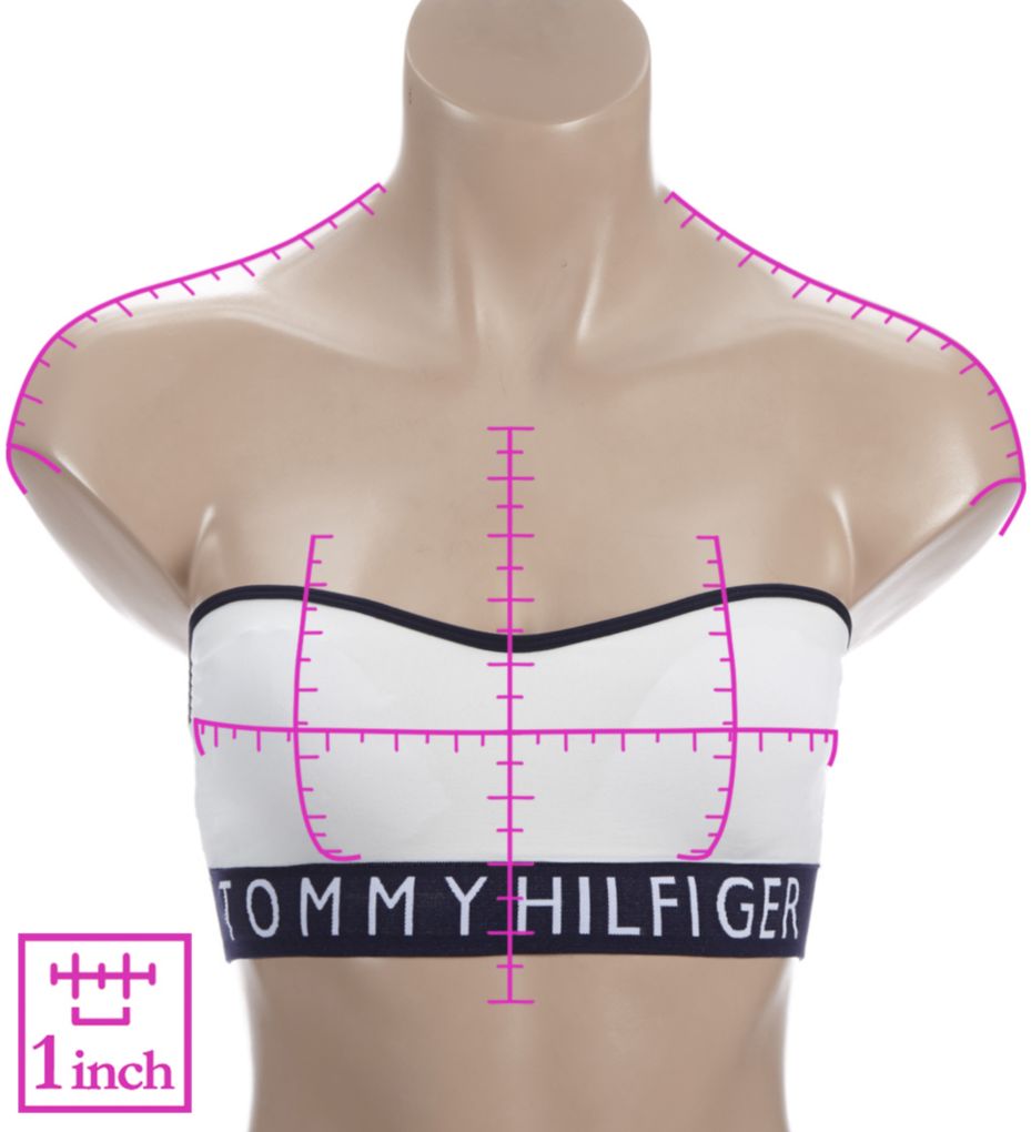 Seamless Logo Bandeau Bra with Removable Cookies-ns7