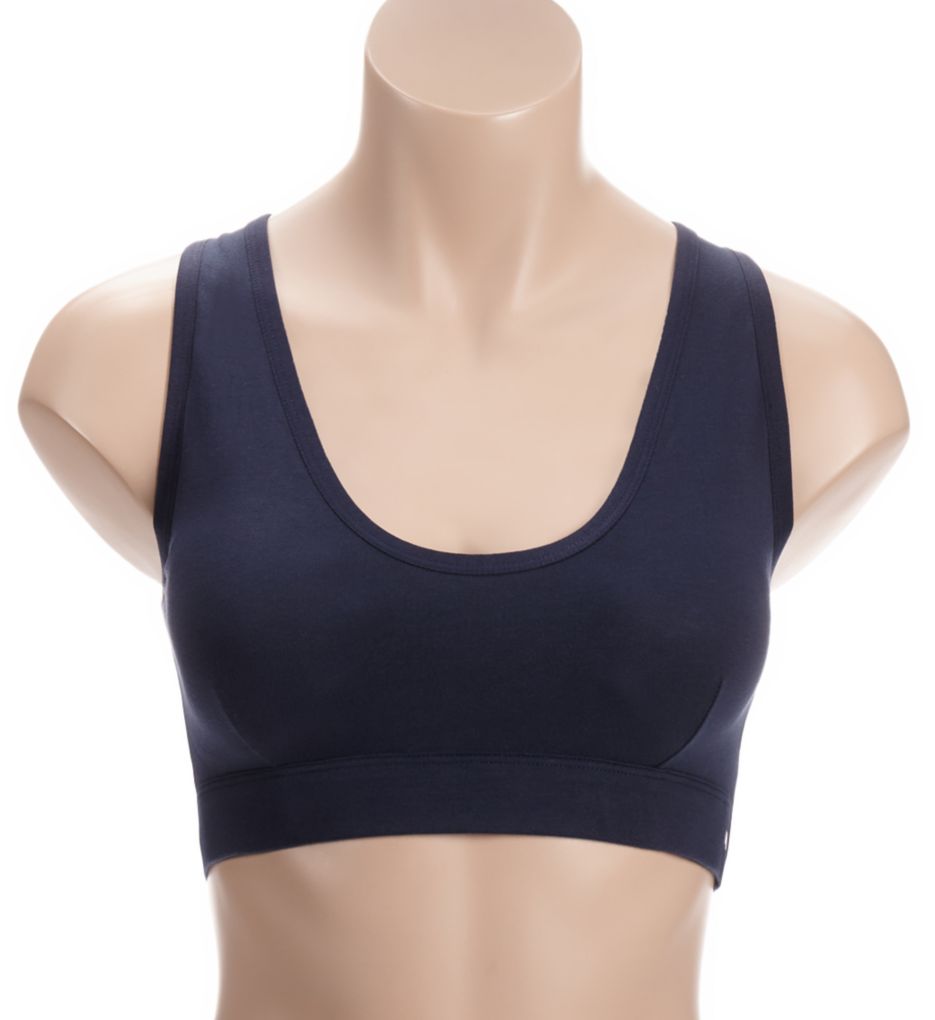 Sporty Cotton Scoop Bralette-fs