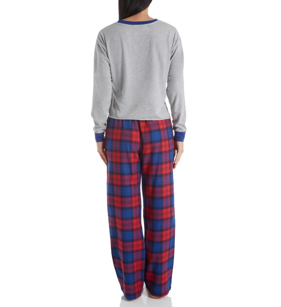 Novelty Long Sleeve Tee and Flannel Pant PJ Set