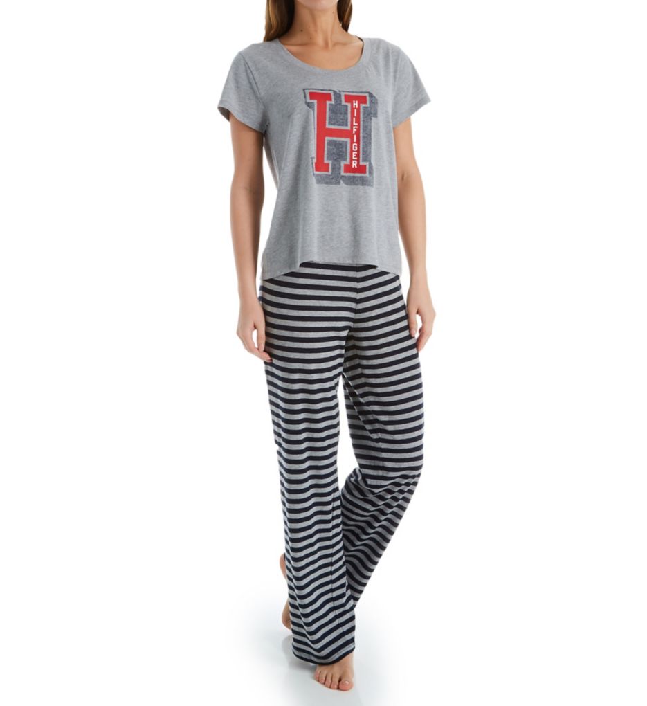 Short Sleeve Tee & Logo Pant PJ Set-gs