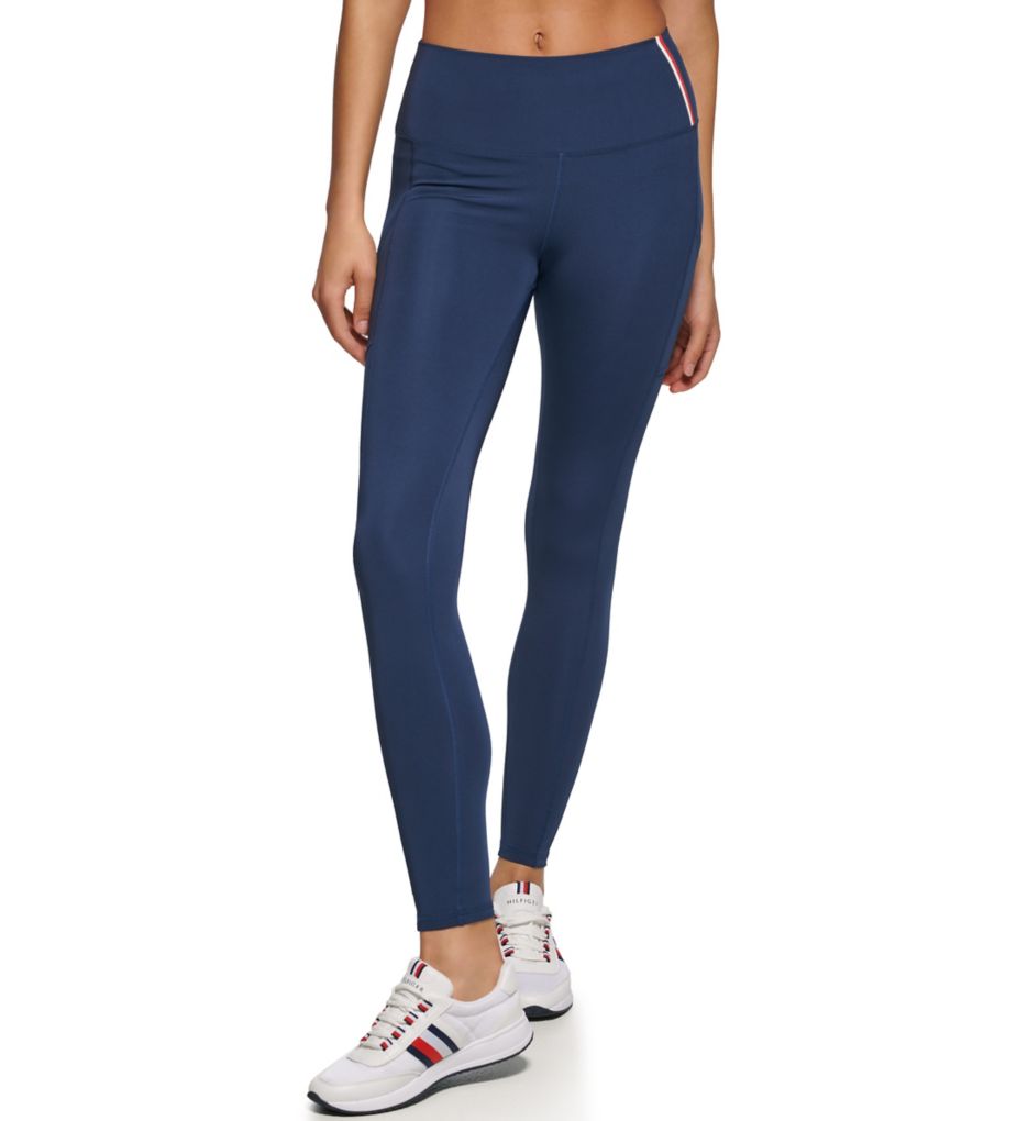 Jockey Ladies' Cropped Slit Flare Activewear Yoga Pants, Navy Small Gym  Workout