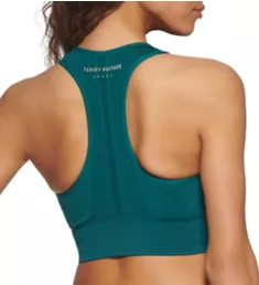 Seamless Scoop Neck Logo Sports Bra Botanical S