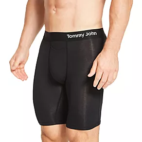 Cool Cotton Long Leg Boxer Brief Black 2XL
