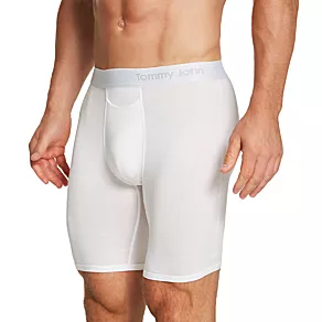 Cool Cotton Long Leg Boxer Brief White M