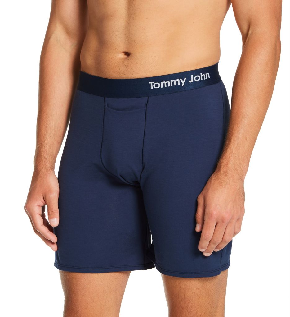 NWT $34 Tommy John [ XL ] Cool Cotton Boxer Brief Stellar Blue/ Navy Stitch  U308