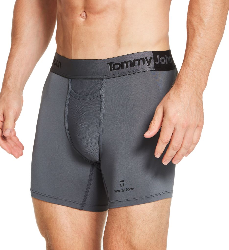 Tommy John Men's Performance Boxer Briefs 8 Turbulence Gray Size Medium 