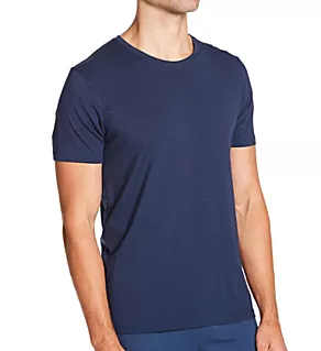 Second Skin Lounge Crew Neck T-Shirt Dress Blues L