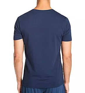 Second Skin Lounge Crew Neck T-Shirt Dress Blues L