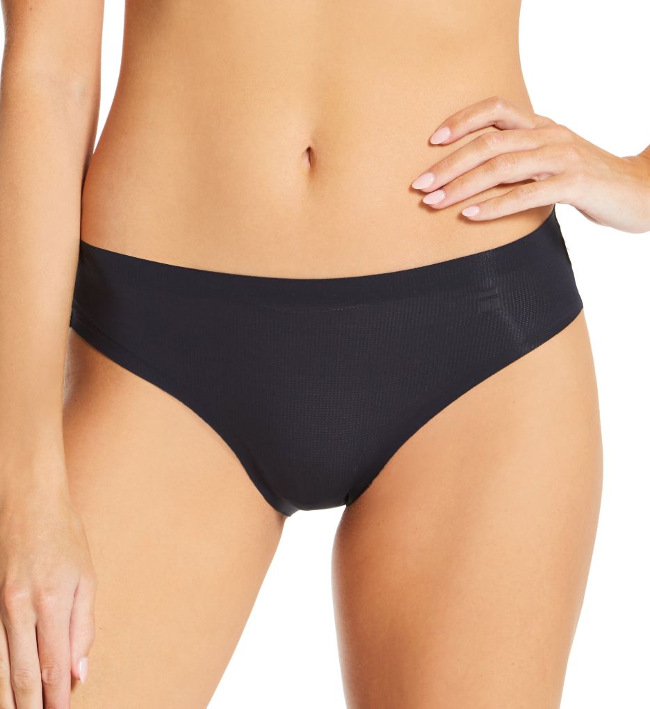 Cotton Bonded Cheeky Panty - Black