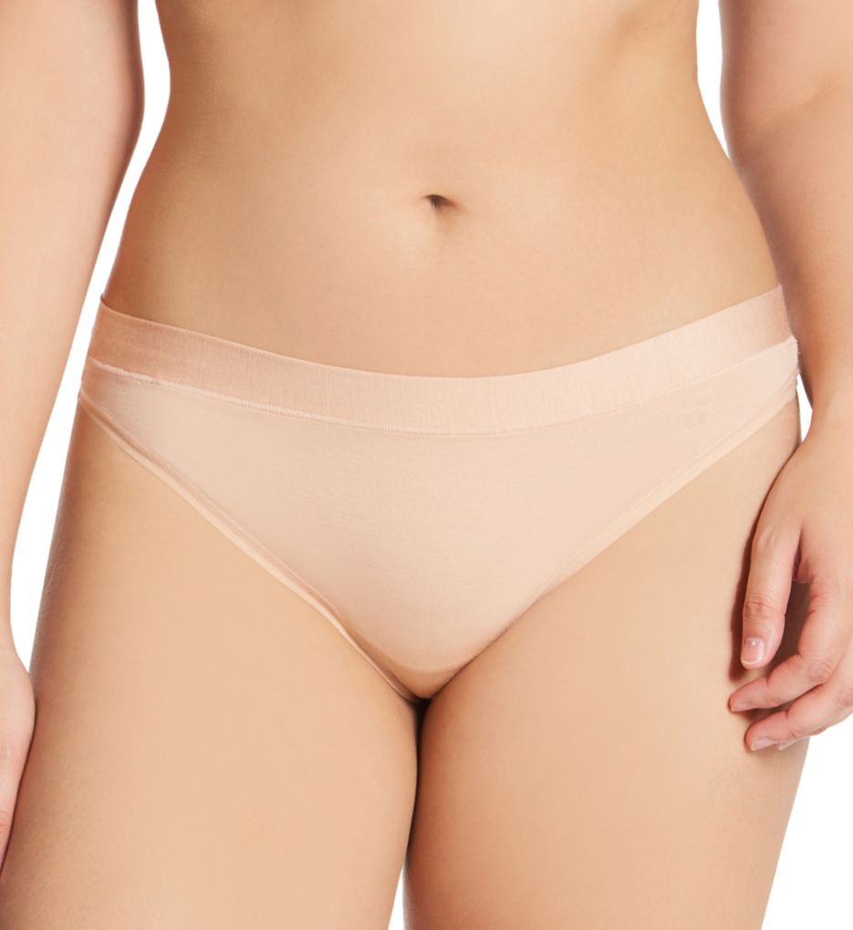 TOMMY JOHN Cool Cotton Maple Sugar Nude Thong Panty Womens Sz XXL