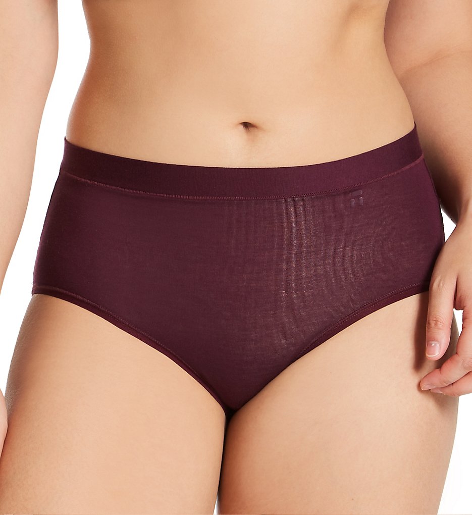 Tommy John >> Tommy John 1000560 Second Skin High Rise Brief Panty (Wine Tasting XS)