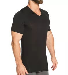 Second Skin Stay-Tucked V-Neck Undershirt BLK 2XL