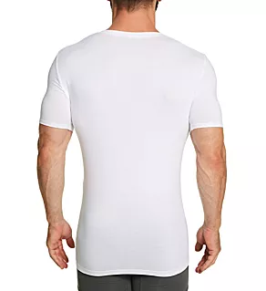Cool Cotton Deep V Undershirt WHT 3XL