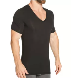 Second Skin Stay-Tucked Deep V Undershirt Black 3XL