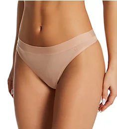 Second Skin Self Lined Waistband Modal Thong Maple Sugar S