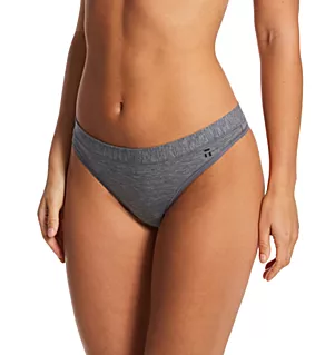 Second Skin Self Lined Waistband Modal Thong Medium Heather Grey 2X
