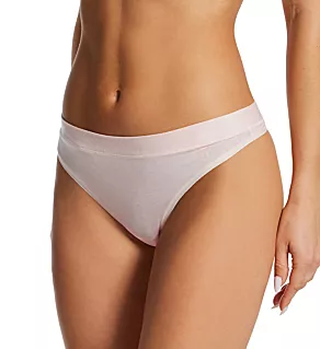 Second Skin Self Lined Waistband Modal Thong Soft Pink 2X