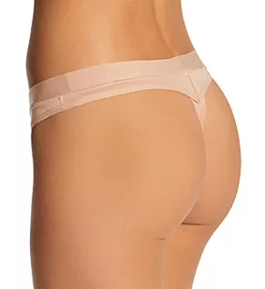 Second Skin Self Lined Waistband Modal Thong Maple Sugar 2X
