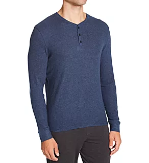 Lounge Modal Blend Henley Dress Blues Heather 2XL