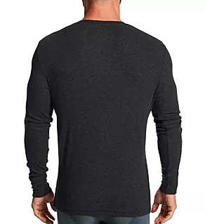 Lounge Modal Blend Henley Charcoal Heather L
