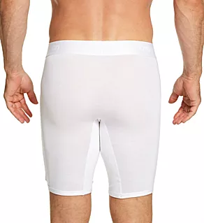 Second Skin Long Leg Boxer Brief White L
