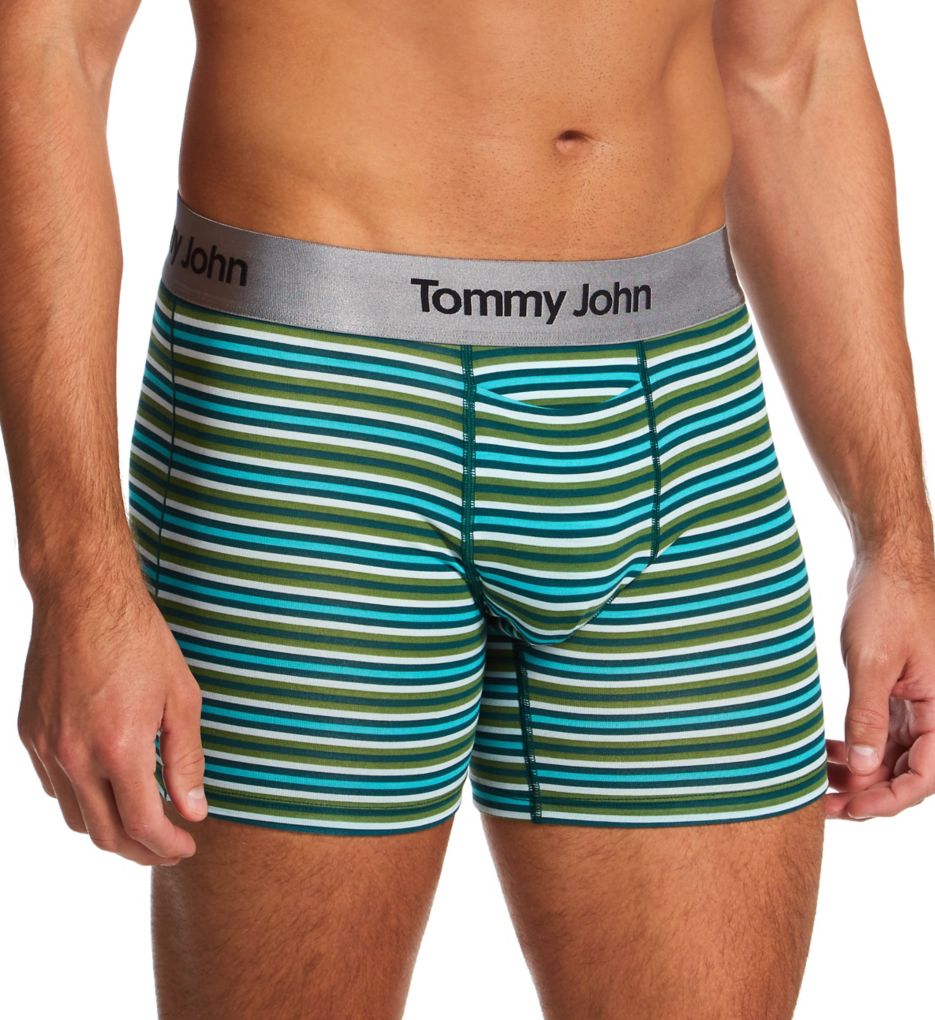 TOMMY JOHN MEN SECOND SKIN MODAL BOXER BRIEF UNDERWEAR BLUE PRINT SIZE SMALL