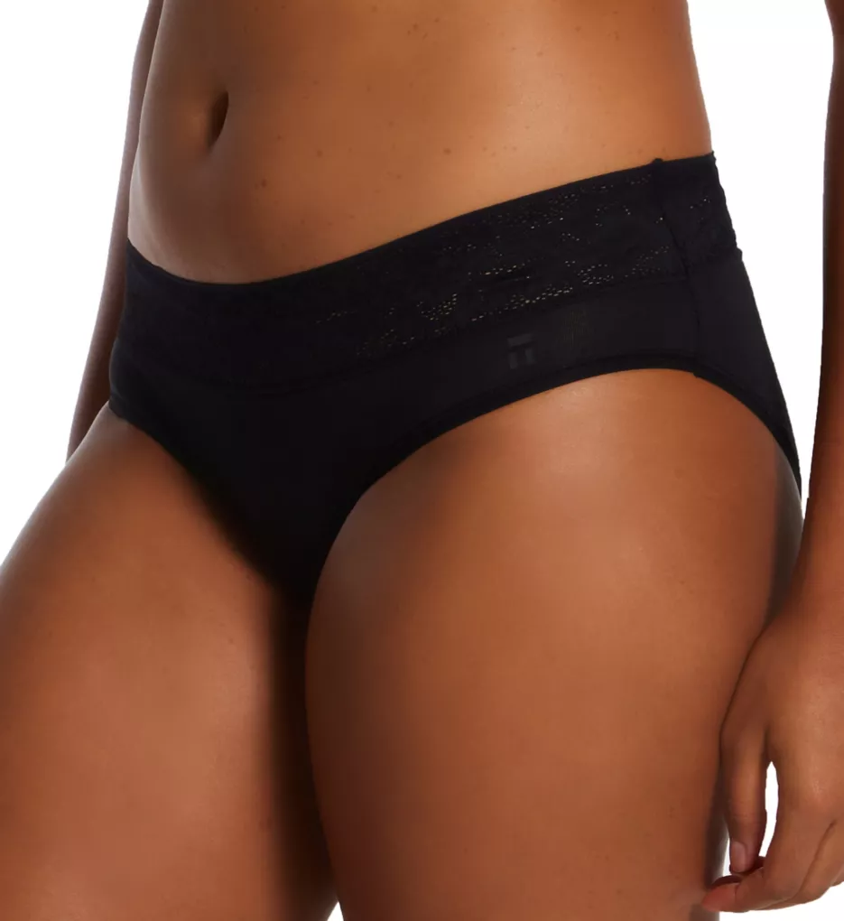Second Skin Lace Waist Brief Panty Black S