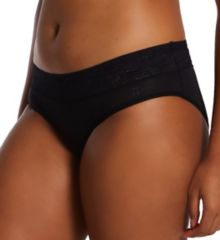 Second Skin Lace Waist Brief Panty Black M
