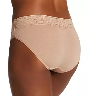 Second Skin Lace Waist Brief Panty Maple Sugar 2X