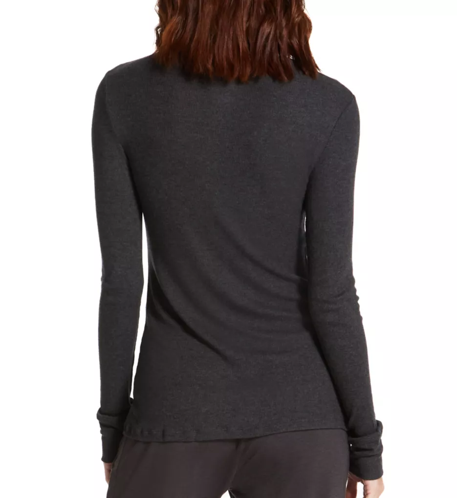 Downtime Lounge Henley Charcoal Heather XS
