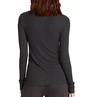 Downtime Lounge Henley Charcoal Heather 2X