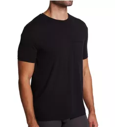 Second Skin Lounge Short Sleeve Pocket Tee Black M