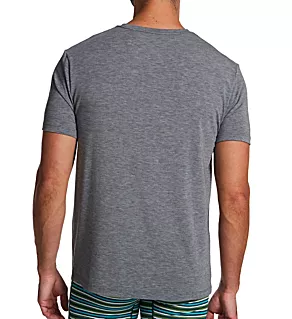 Second Skin Lounge Short Sleeve Pocket Tee Medium Heather Grey 2XL