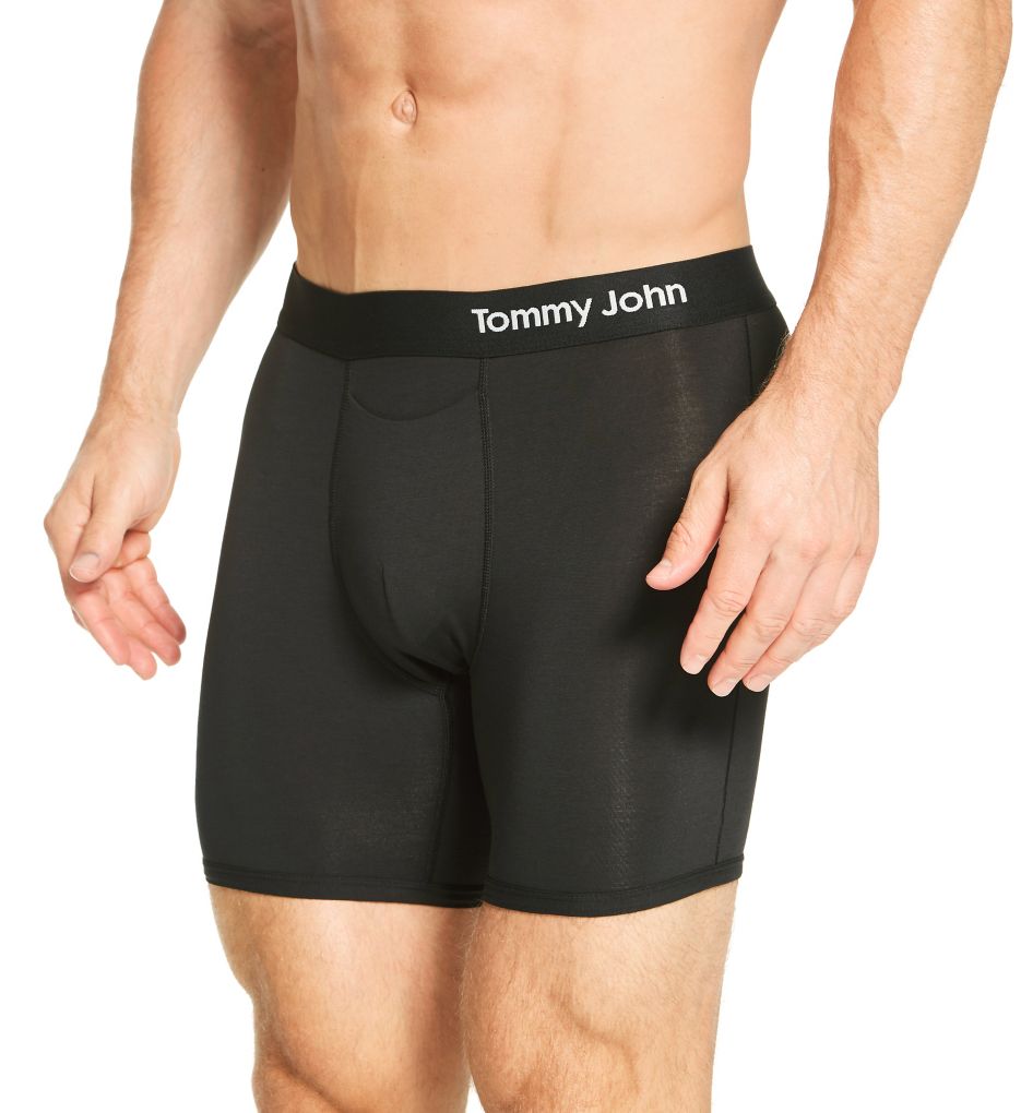 TOMMY JOHN 360 SPORT HAMMOCK POUCH 4 BOXER BRIEF TRUNK IN BLACK