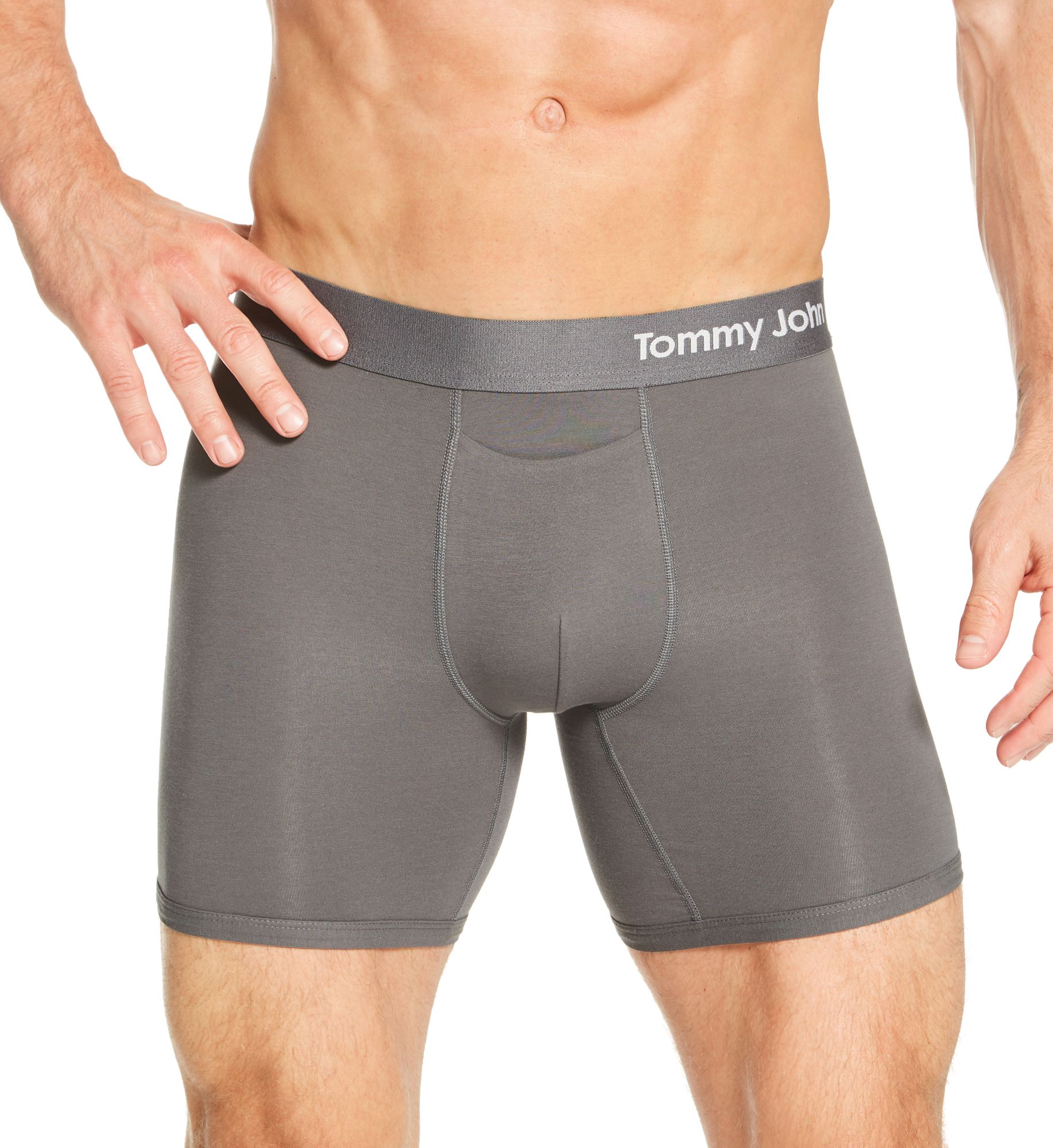 Tommy John Cool Cotton Boxer Brief IrnGry S  - Image 1