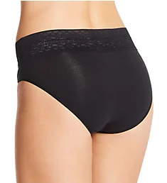 Cool Cotton Lace Waistband Brief Panty Black S