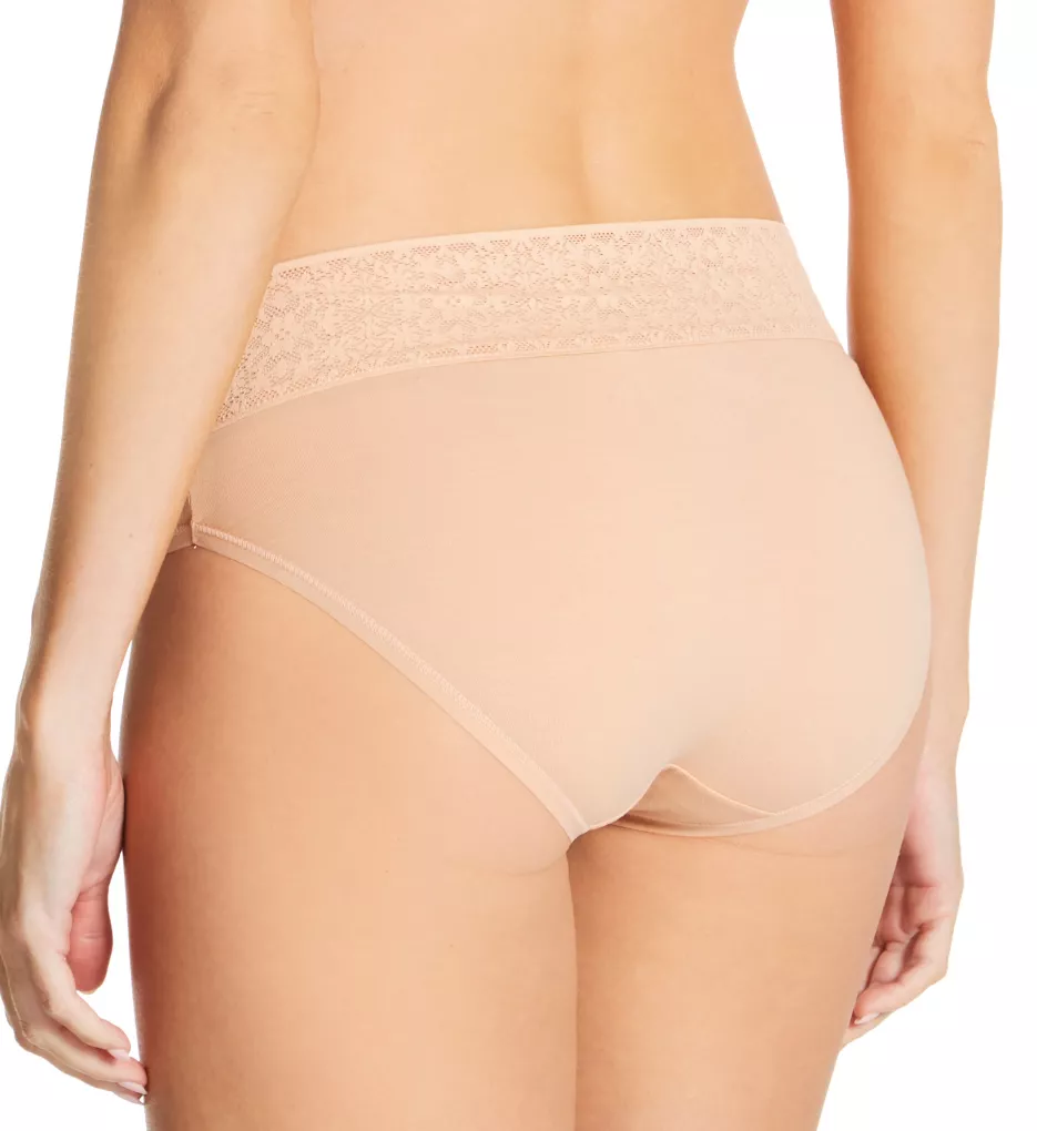 Cool Cotton Lace Waistband Brief Panty Maple Sugar S