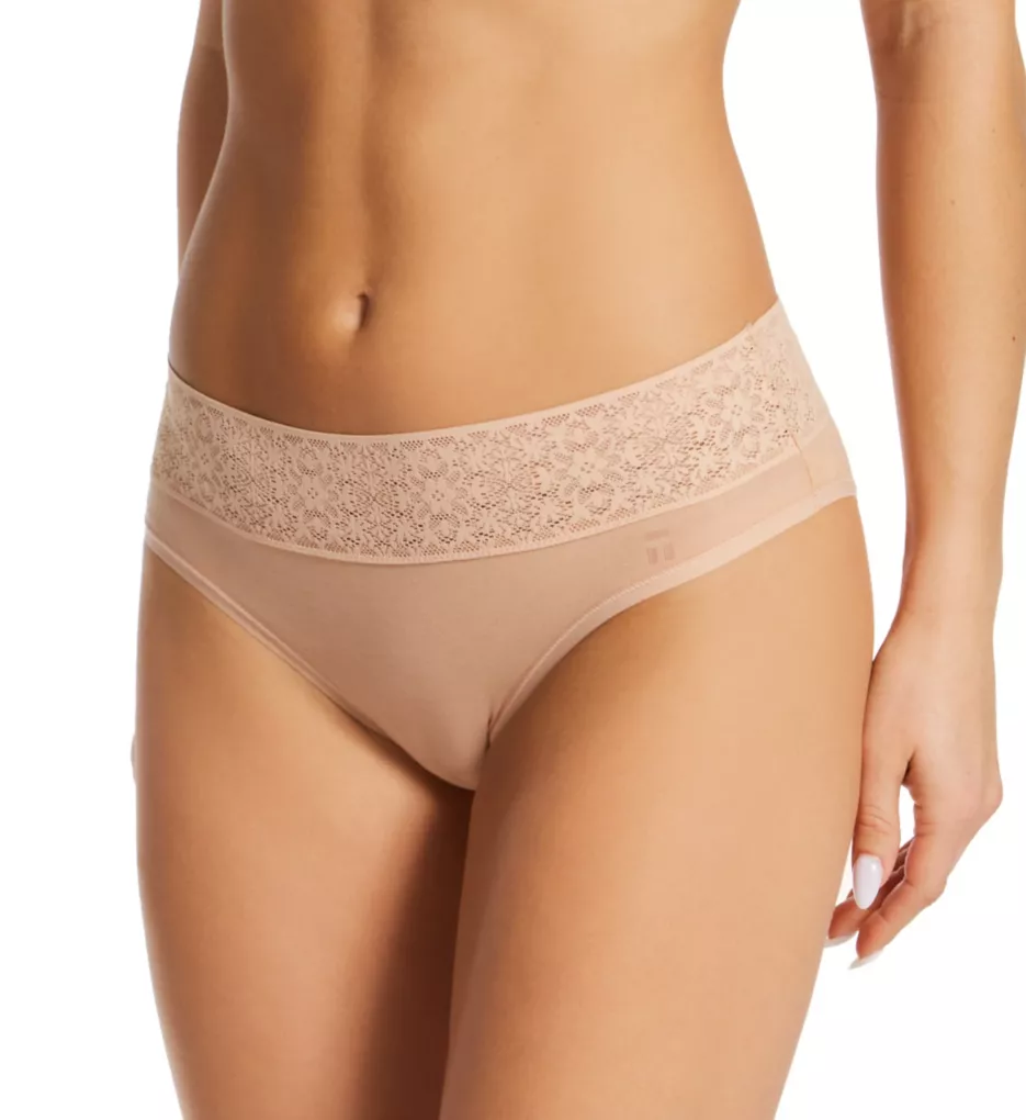 Cool Cotton Lace Cheeky Panty Maple Sugar L by Tommy John