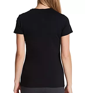 Pima Cotton Blend Crew Neck Tee Black 2X