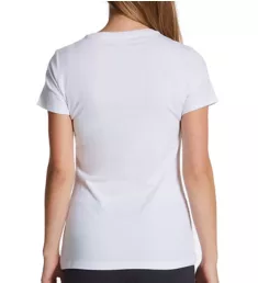 Pima Cotton Blend Crew Neck Tee White L