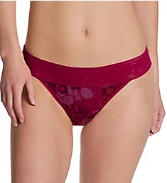 Second Skin Lace Waist Modal Thong Carbenet Shadow Floral S