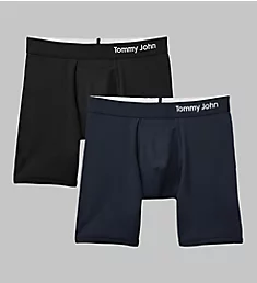 Cool Cotton 6 Inch Boxer Brief - 2 Pack Black 2XL
