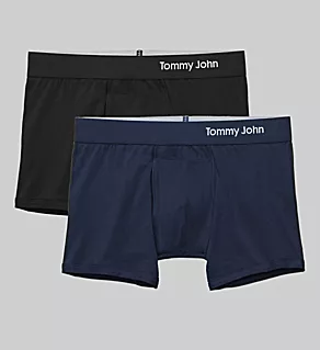 Cool Cotton 4 Inch Trunk - 2 Pack Black/Navy M