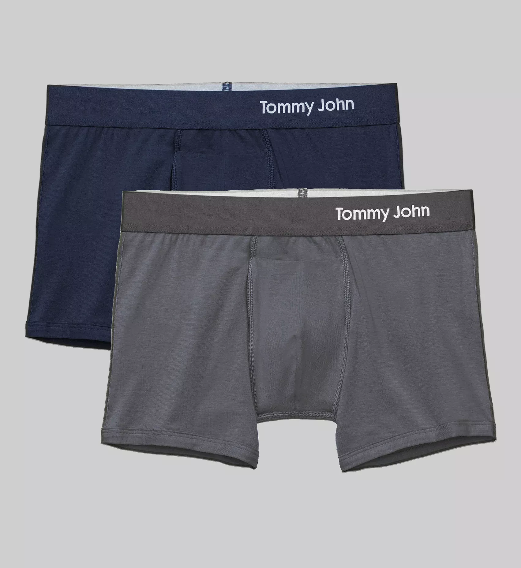 Cool Cotton 4 Inch Trunk - 2 Pack Iron Grey/Navy L by Tommy John