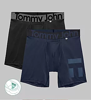 360 Sport 6 Inch Pouch Boxer Brief - 2 Pack Black/Dress Blues L