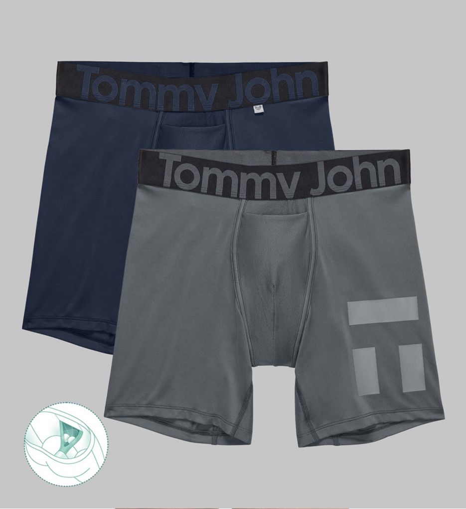 Men's Tommy John 1002379 Second Skin Boxer Brief (Black XL) 