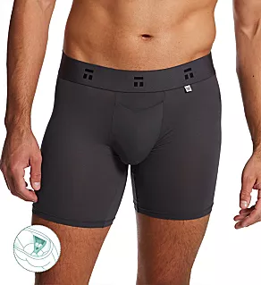 Air Mesh Hammock Pouch 6 Inch Boxer Brief Gray Pinstripe S
