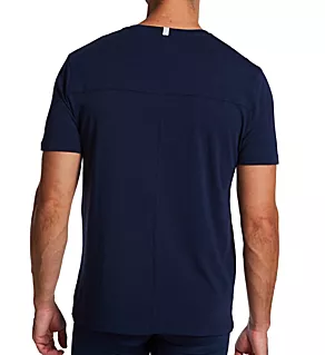 Second Skin V-Neck T-Shirt Dress Blues XL